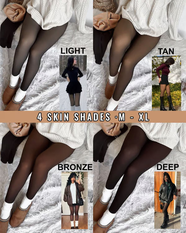 MAGIC VELVET LINED LEGGINGS • CLOSED FOOT (LOOKS LIKE PANTYHOSE)