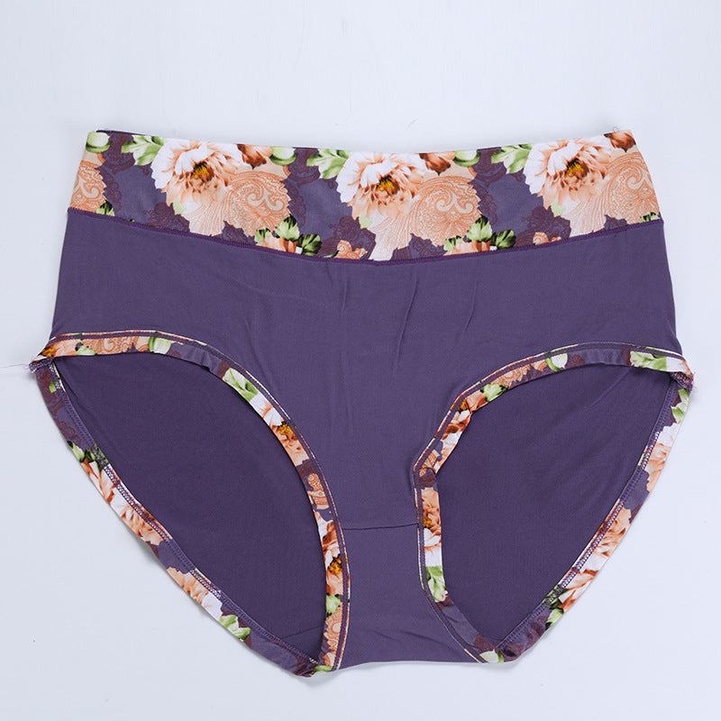 Large size high waisted cotton panites