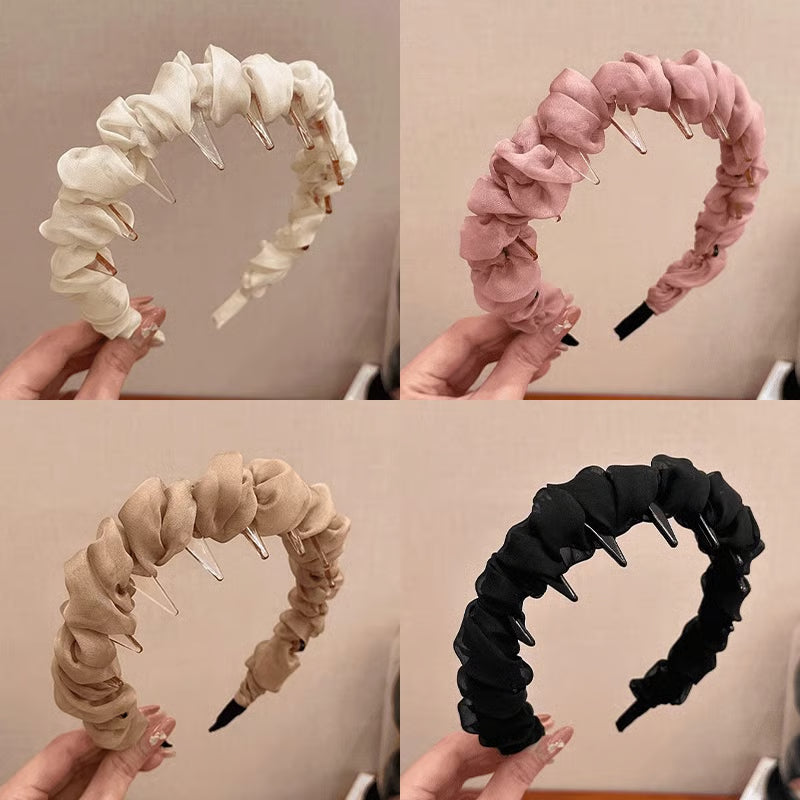 🔥Retro High Skull Pearl Headband